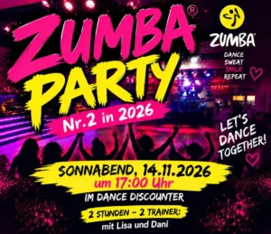 Zumba Party Flyer Plakat e1789893360246